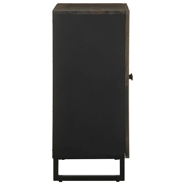 vidaXL Komoda crna 60x33x75 cm Puno drvo Mango