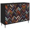 vidaXL Kreveta OMMEN Crni hrast 102 x 33 x 76 cm Konstruirano drvo