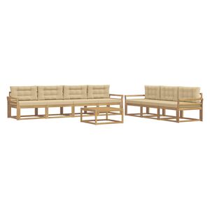 vidaXL Set vanjskih sofa 7 kom. Bijela i bež