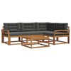 vidaXL Set vanjskih sofa 5 kom. Prirodna i antracit