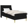 vidaXL Okvir kreveta s madracem Crna 90 x 190 cm Tkanina