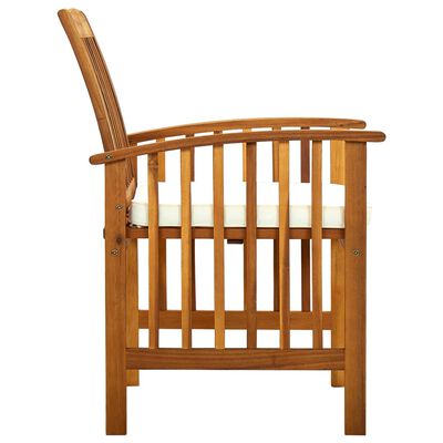 vidaXL Vrtne blagovaonske stolice od drva bagrema 6 kom s jastucima