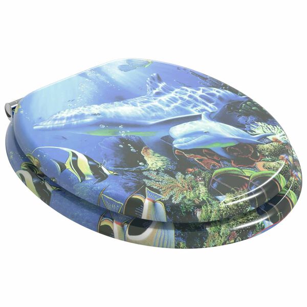 vidaXL WC daska 2 pcs Plava 44 x 38 cm MDF ploča