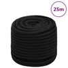 vidaXL Radno uže crno 18 mm 25 m poliestersko