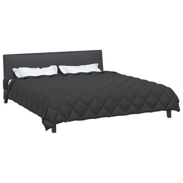 vidaXL Zimska pokrivača Antracit 240 x 260 cm Mikrovlakna