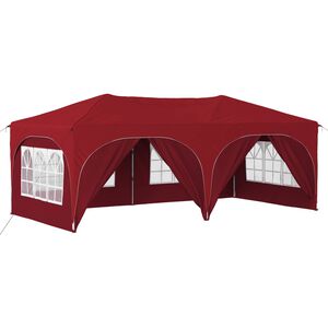 vidaXL Rastezljivi &scaron;ator za zabave 575 x 288 x 245 cm Tamno crvena