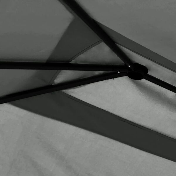 vidaXL Sjenica s navlakama za stupove 2,98x5,3x2,59m antracit 160 g/m²