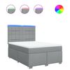 vidaXL Krevet box spring s madracem svjetlosiva 160x200 cm tkanina