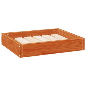 vidaXL Krevet za psa Vosak smeđa 51,5 x 44 x 9 cm Čvrsto borovo drvo