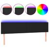 vidaXL LED uzglavlje crno 180 x 5 x 78/88 cm od umjetne kože