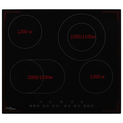 vidaXL Keramička ploča za kuhanje s 4 plamenika 6600 W