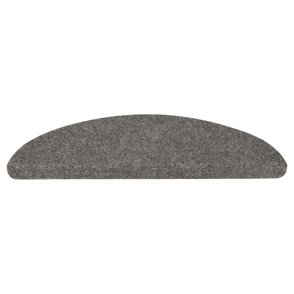 vidaXL Samoljepljivi otirači za stepenice 15 kom 56x17x3 cm sivi