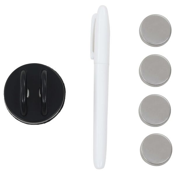 vidaXL Zidna crna magnetna ploča od stakla 60 x 40 cm