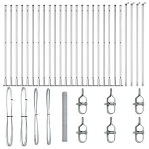 vidaXL Stup za ogradu Srebrna