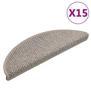 vidaXL Samoljepljivi otirači za stepenice 15 kom 56x17x3 cm srebrni