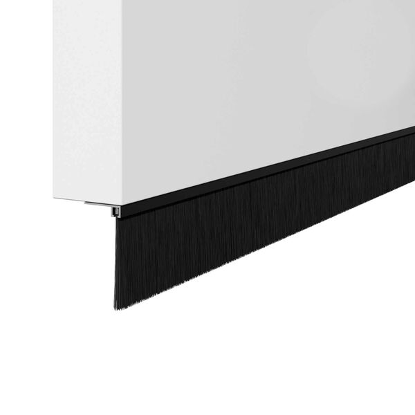 vidaXL Držač četke za vrata 6 pcs Crna 100 cm Aluminijski legura