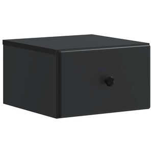 vidaXL Noćni ormarić za montažu na zid Zidne Crna 34,5 x 33 x 20 cm