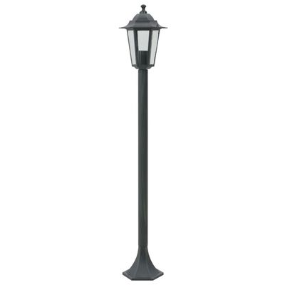vidaXL Vrtna stupna svjetiljka od aluminija 6 kom E27 110 cm tamno zelena
