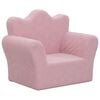 vidaXL Dječja sofa ružičasta od mekanog pli&scaron;a