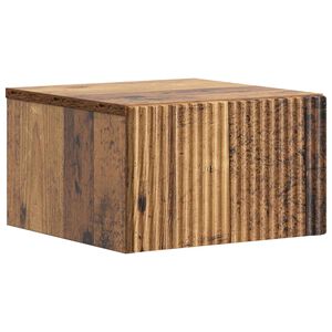 vidaXL Noćni ormarić za montažu na zid Staro drvo 33 x 34,5 x 20 cm