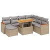 vidaXL 8-dijelni set vrtnih sofa od poliratana s jastucima bež