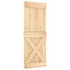 vidaXL Klizna vrata NARVIK Prirodna i crna 80 x 210 cm (213,5 cm)
