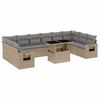 vidaXL 11-dijelni set vrtnih sofa od poliratana s jastucima bež