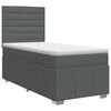 vidaXL Boxspring krevet s madracem Tamnosiva 100 x 200 cm Tkanina