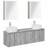 vidaXL Set ormarića za kupaonicu 5 pcs Siva Sonoma Konstruirano drvo