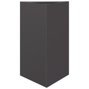 vidaXL Vrtna sadilica crna trokutasta 50x43x75 cm čelična