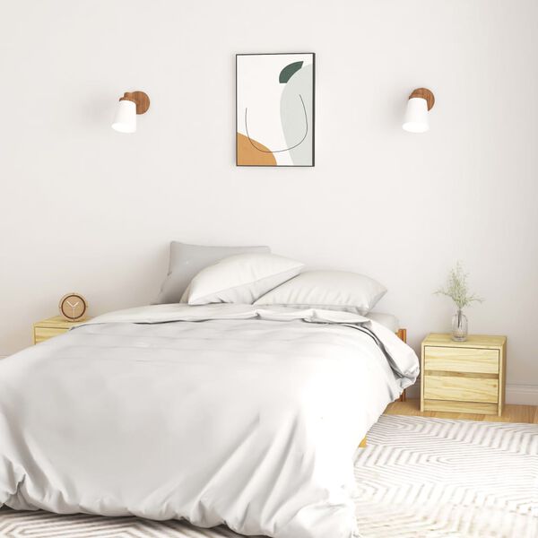 vidaXL Noćni ormarići 2 kom 40 x 30,5 x 35,5 cm od masivne borovine