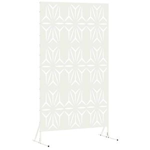 vidaXL Zaslon za privatnost 100 x 50 x 180 cm Čelik Bijela