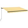 vidaXL Tenda na ručno uvlačenje 350 x 250 cm žuto-bijela