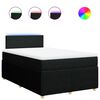 vidaXL Krevet box spring s madracem crni 120 x 190 cm od tkanine