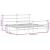 vidaXL Metalni okvir kreveta uzglavlje i podnožje bijeli 183x213 cm