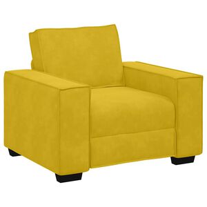 vidaXL Sofa fotelja žuta 100x78x84 cm bar&scaron;un