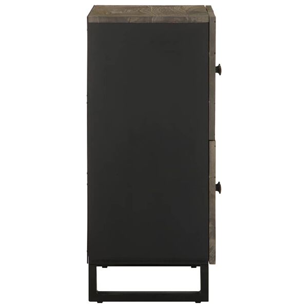 vidaXL Komoda crna 60x33x75 cm Puno drvo Mango