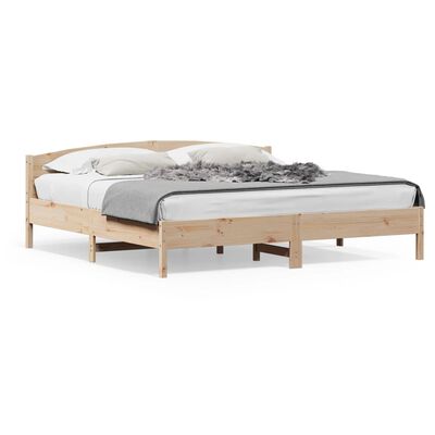 vidaXL Okvir kreveta s uzglavljem 180 x 200 cm masivna borovina