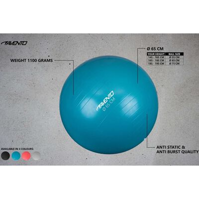 Avento lopta za vježbanje/teretanu promjer 65 cm ružičasta