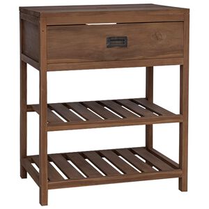 vidaXL Kupaonski ormar Prirodna 60 x 45 x 75 cm Čvrsto teak drvo
