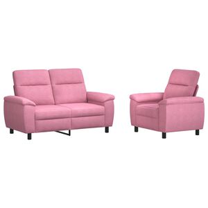 vidaXL Set sofe 2 pcs Ružičasta Tkanina