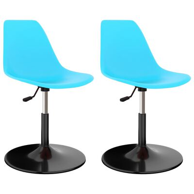 vidaXL Okretne blagovaonske stolice 2 kom plave PP