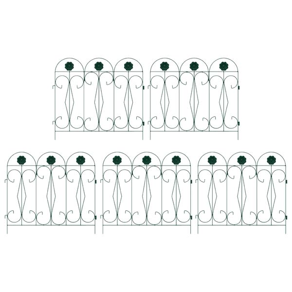 vidaXL Vrtna Ograda Re&scaron;etkasti Zelena 305,5 x 55,5 x 0,3 cm