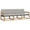 vidaXL Set vanjskih sofa 3 kom. Bijela i svjetlosiva