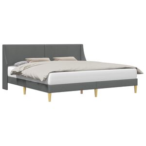 vidaXL Krevetna konstrukcija Tamnosiva 180 x 200 cm Tkanina