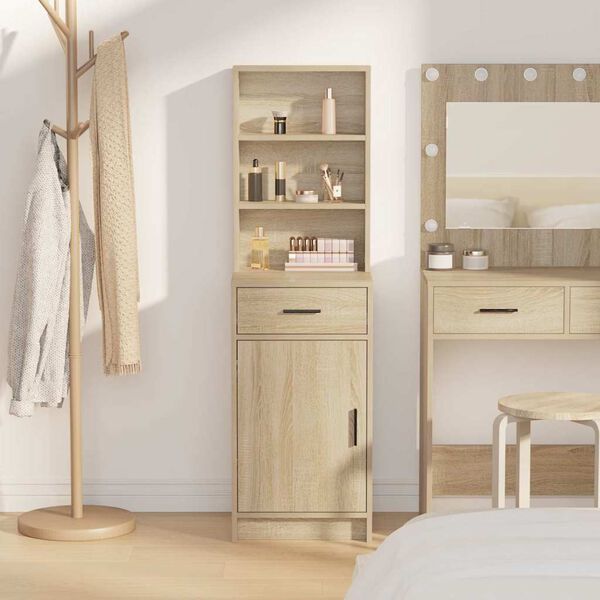 vidaXL Highboard Sonoma hrast 40 x 40,5 x 135 cm Konstruirano drvo