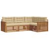 vidaXL Set vanjskih sofa 4 kom. Prirodna i bež