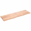 vidaXL Zidna polica svjetlosmeđa 200x60x(2-4) cm obrađena hrastovina