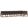 vidaXL Set vanjskih sofa 6 kom. Prirodna i crna