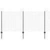 vidaXL Ograda s postovima Siva 1 x 25 m Čelik
